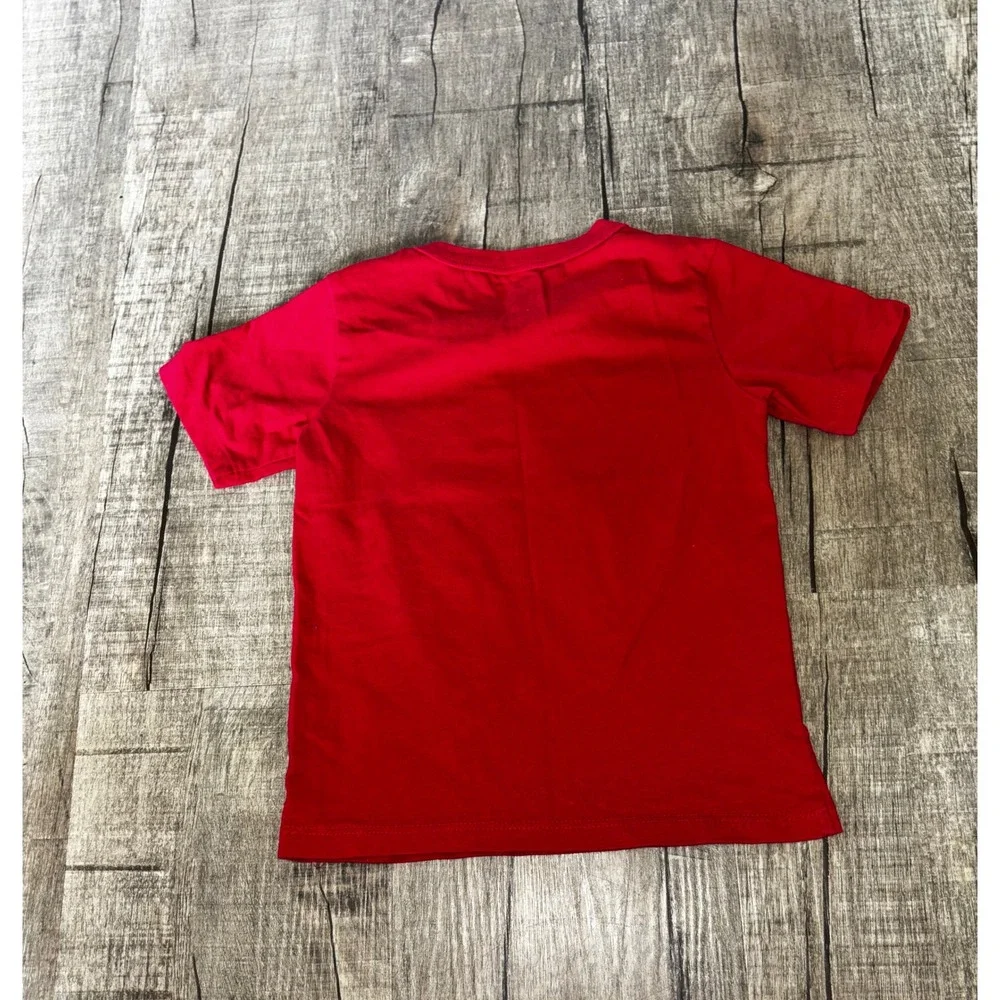 The Childrens Place Boys Red Baseball Graphic Tee Short‎ Sleeve Shirt 3T